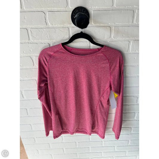 Athletic Top Long Sleeve Crewneck By Layer 8 In Pink, Size: L