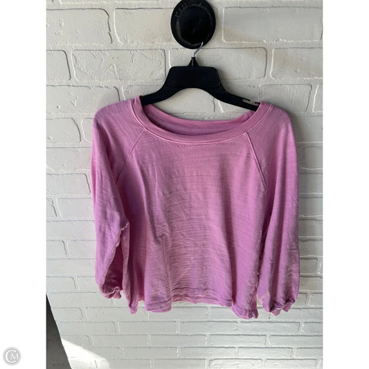 Sweatshirt Crewneck By Loft In Pink, Size: L