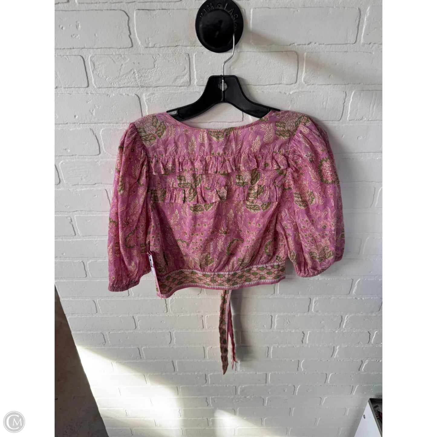 Top Short Sleeve By Cleobella In Pink, Size: M