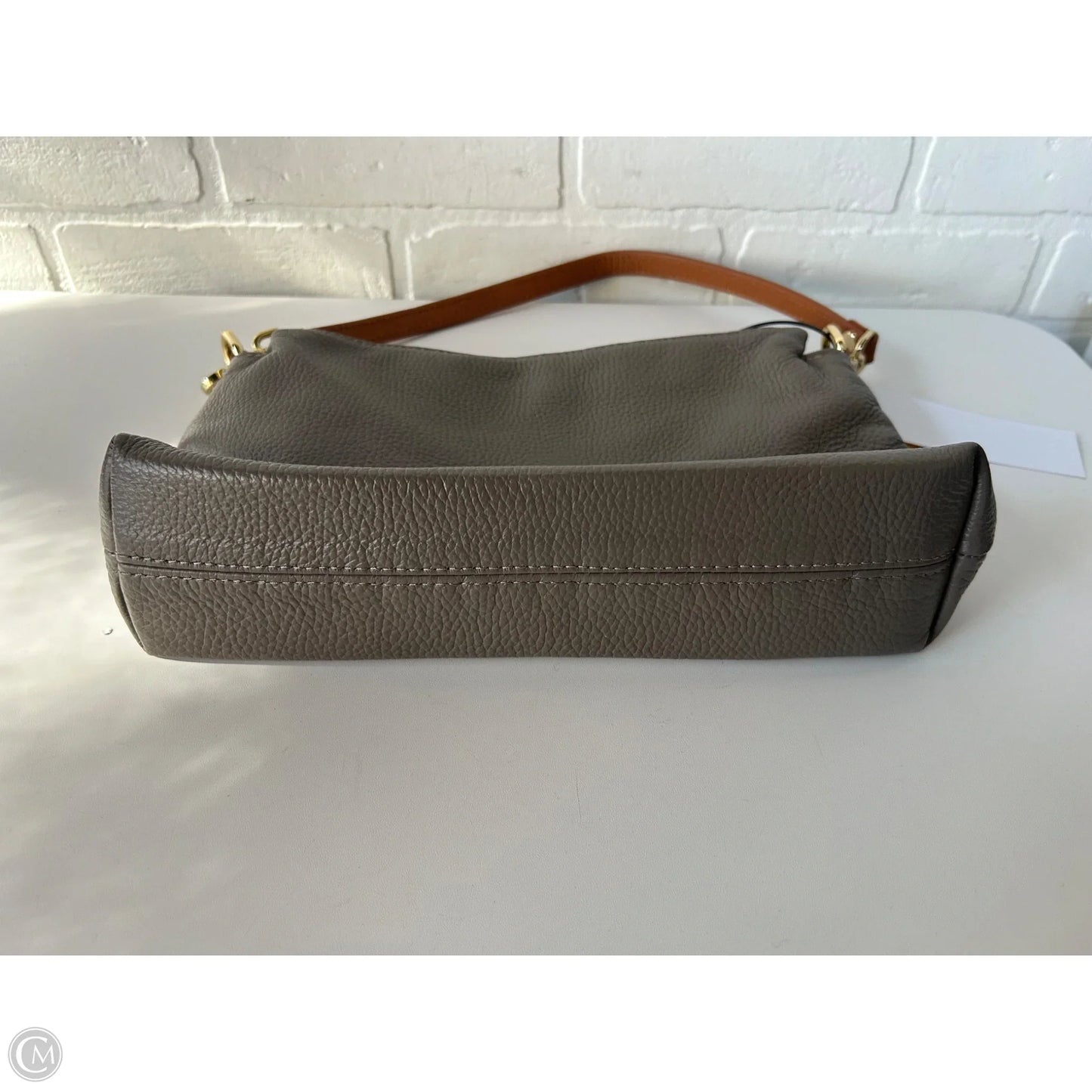 Handbag Leather By Valentina, Size: Small