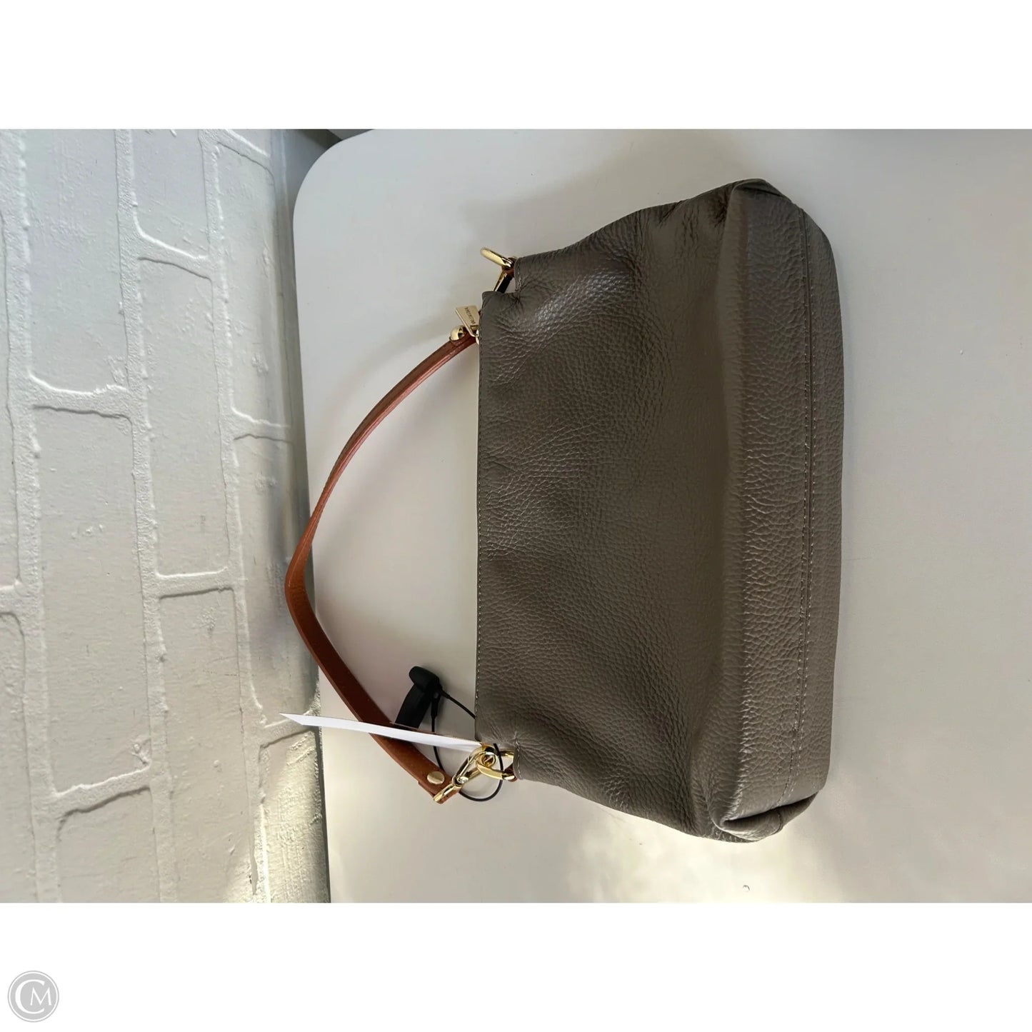 Handbag Leather By Valentina, Size: Small