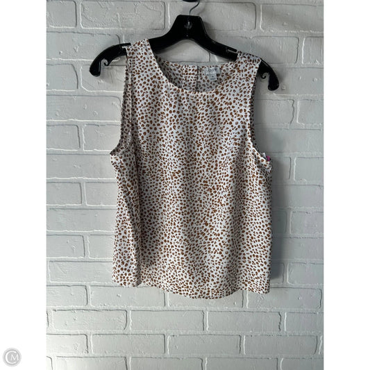 Top Sleeveless By J. Crew In Tan & White, Size: S