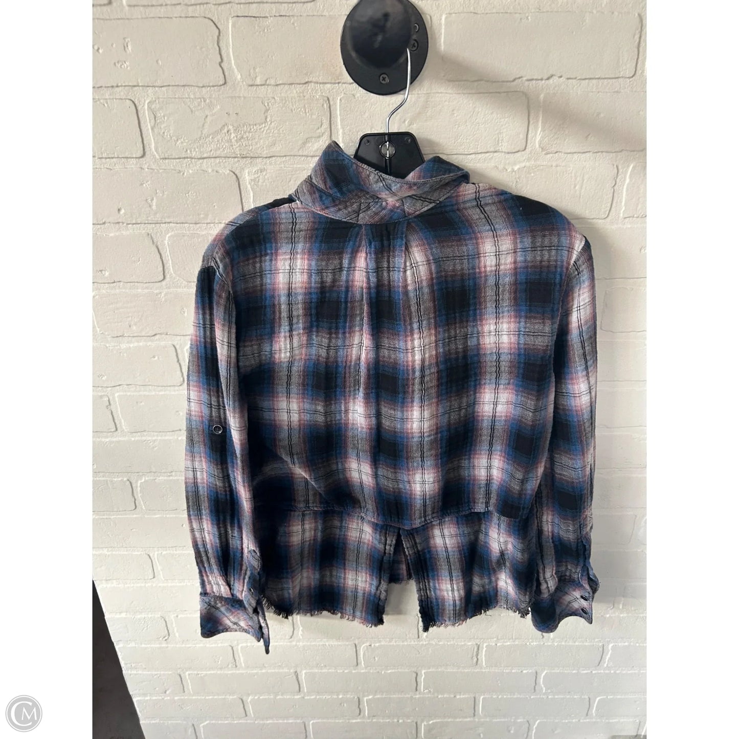 Top Long Sleeve By Cloth & Stone In Blue & Red, Size: S