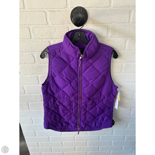 Vest Puffer & Quilted By J. Crew In Purple, Size: S