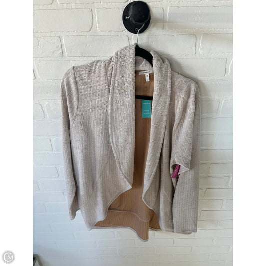 Sweater Cardigan By Maurices In Tan & White, Size: L