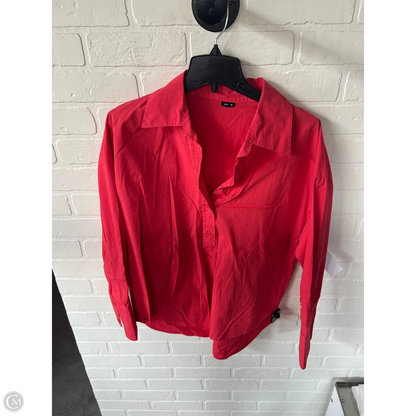 Blouse Long Sleeve By Monrow In Pink, Size: Xs