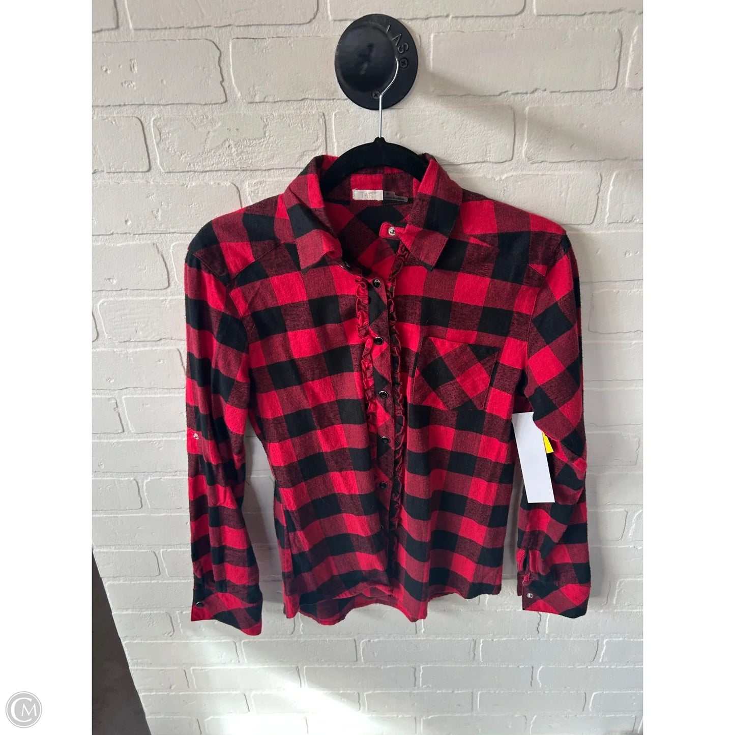 Top Long Sleeve By Tart In Black & Red, Size: S