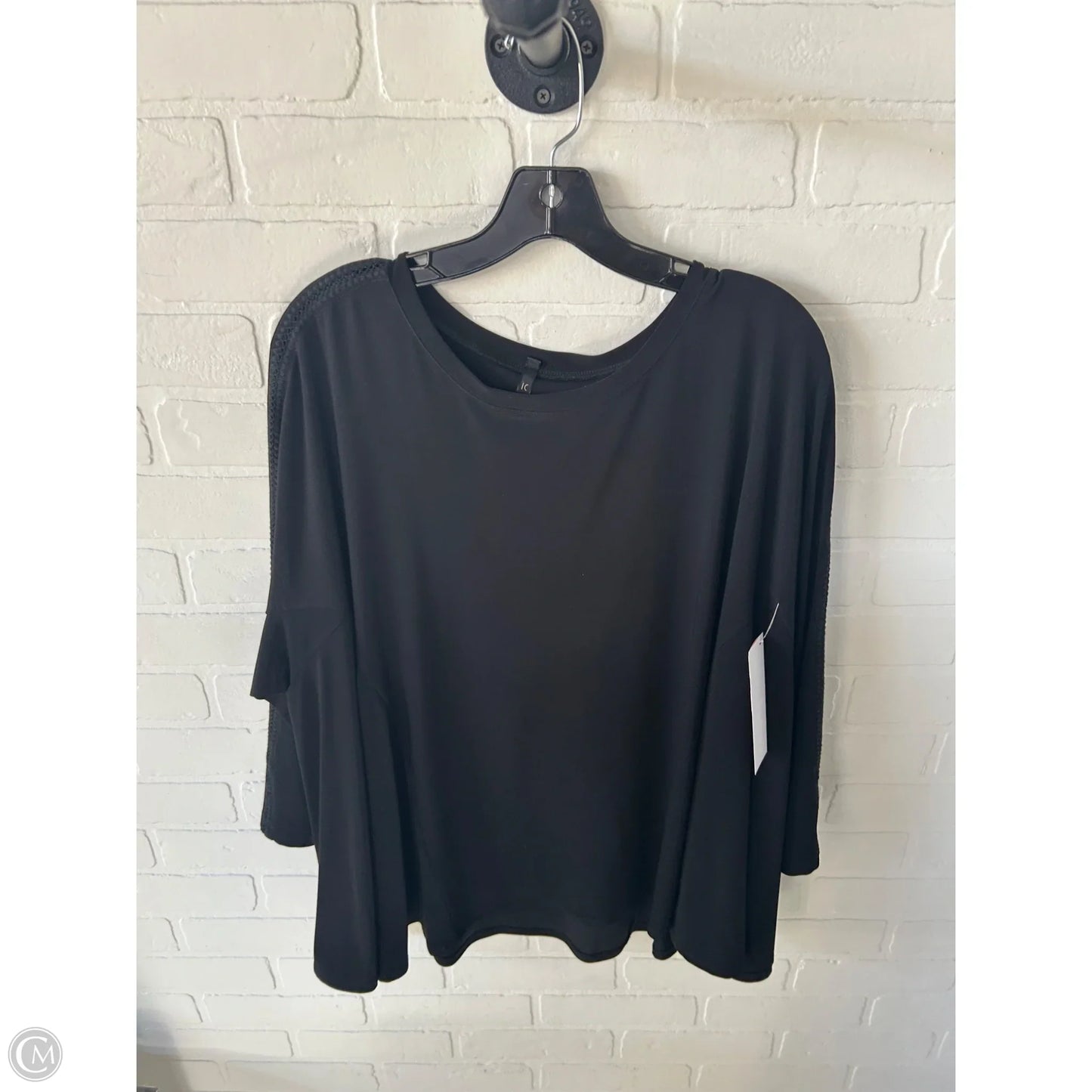 Top 3/4 Sleeve By Ic By Connie K In Black, Size: Xl