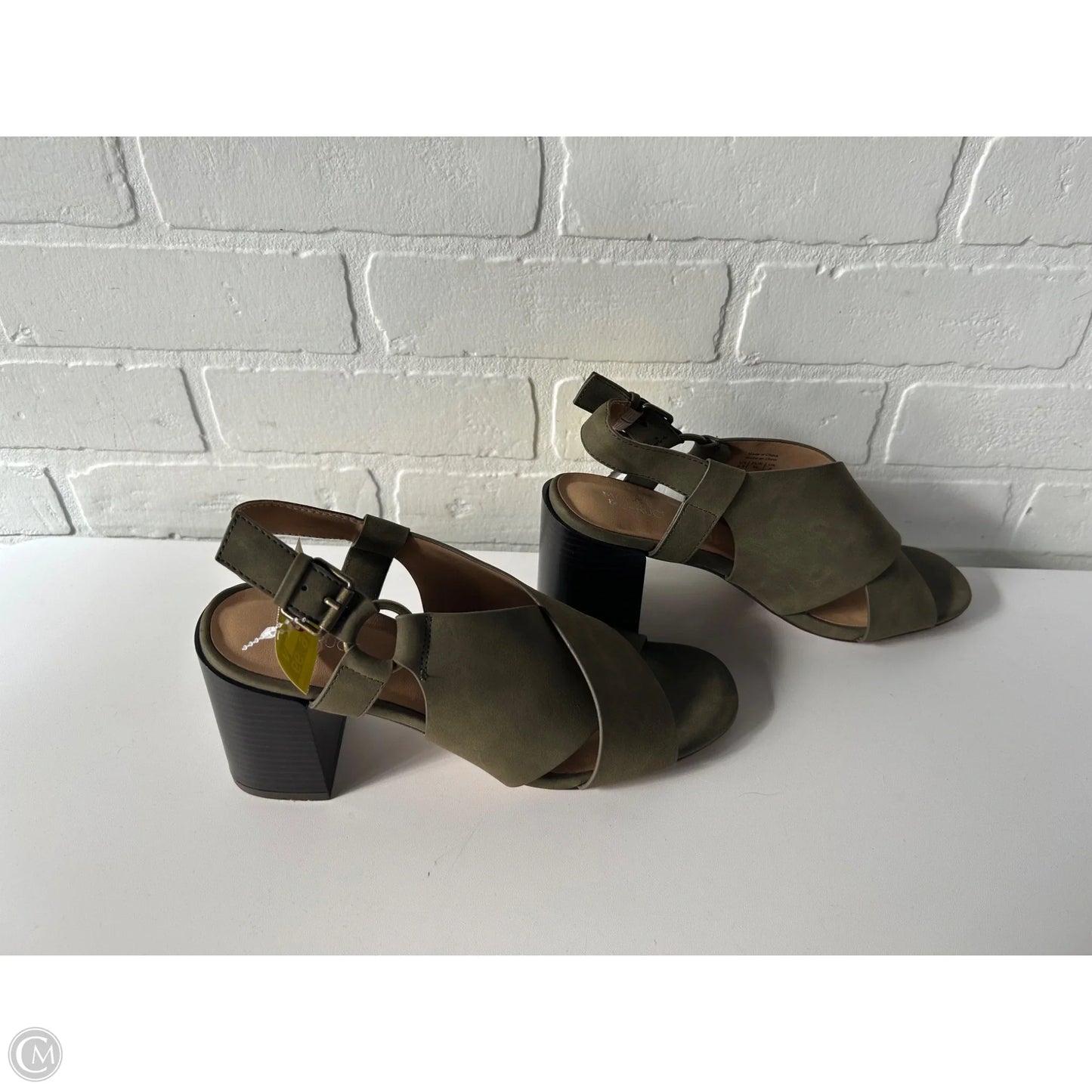 Sandals Heels Block By Market & Spruce In Green, Size: 8.5