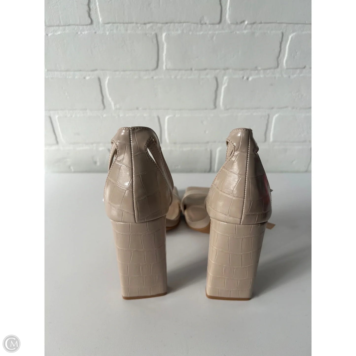 Sandals Heels Block By Dream Pairs In Tan, Size: 7