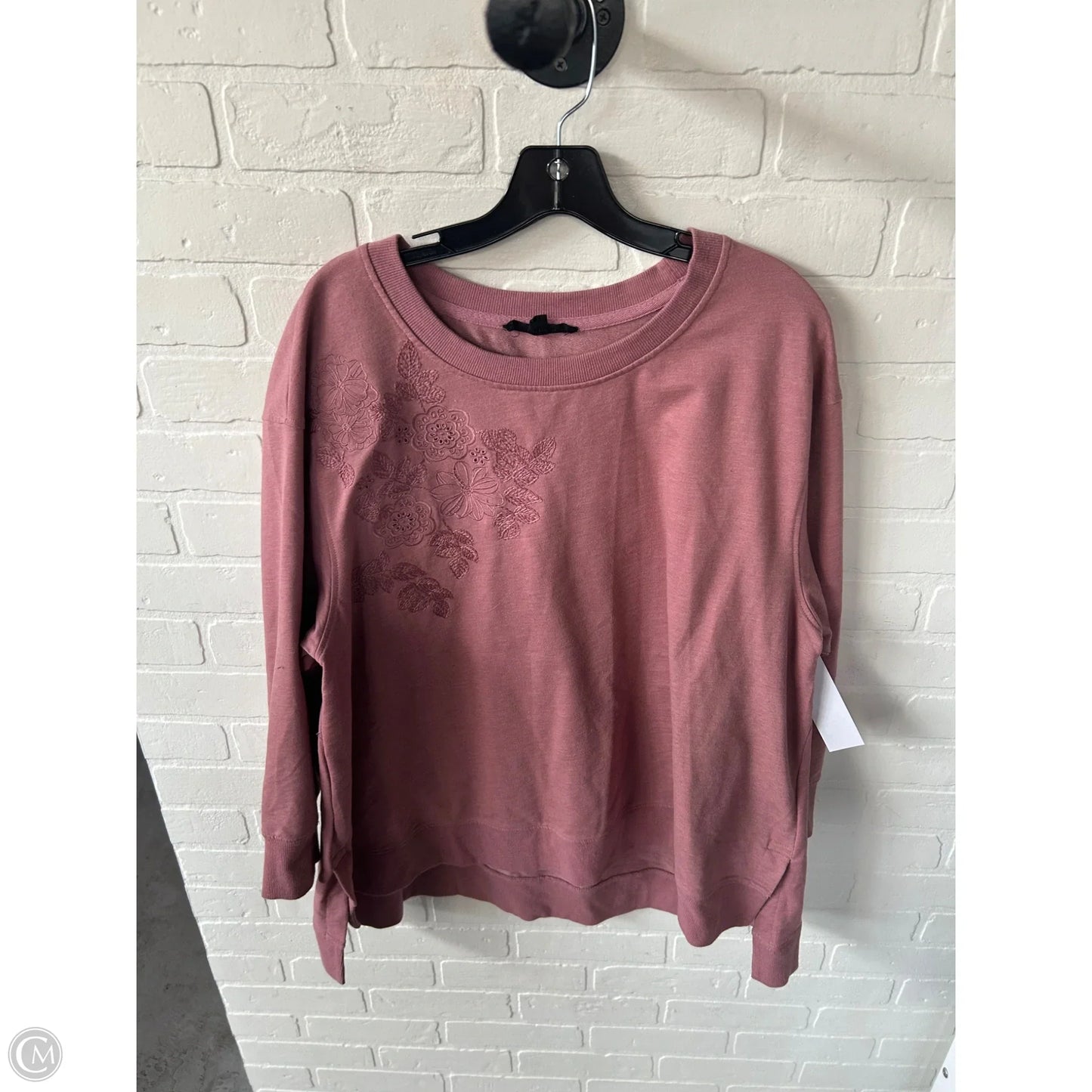 Sweatshirt Crewneck By Jane And Delancey In Pink, Size: 1x