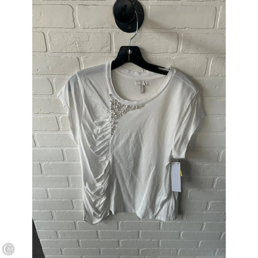 Top Short Sleeve By Joie In White, Size: L