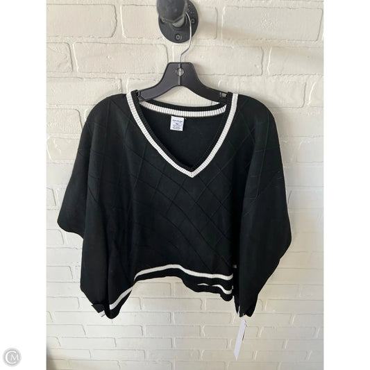 Sweater By Anna & Ava In Black & White, Size: Osfm
