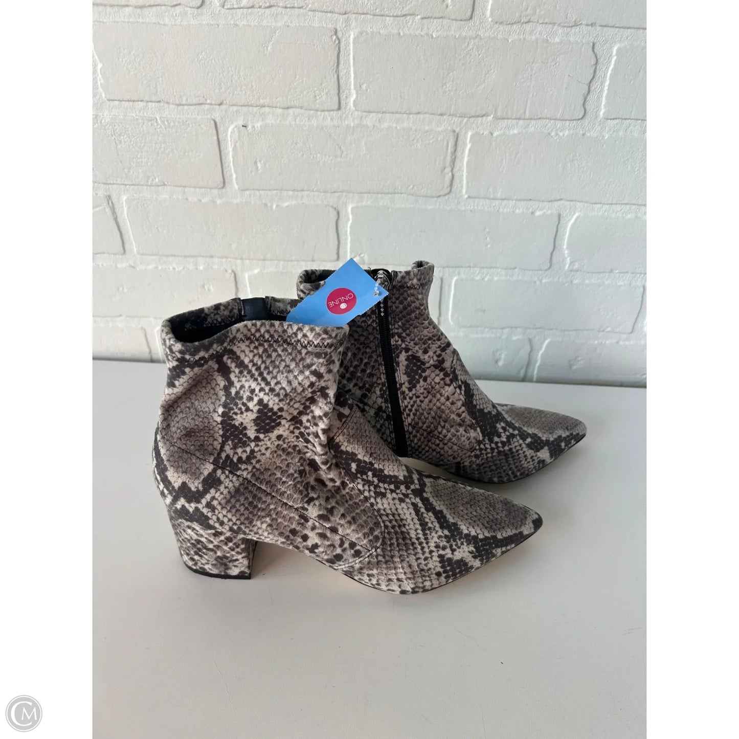 Boots Ankle Heels By Marc Fisher In Grey, Size: 8