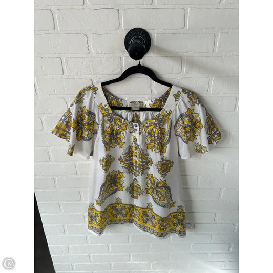 Top Short Sleeve By Michael By Michael Kors In Yellow, Size: M