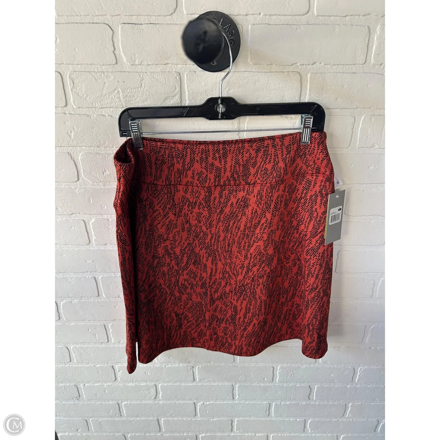 Skirt Mini & Short By Eddie Bauer In Black & Orange, Size: 16