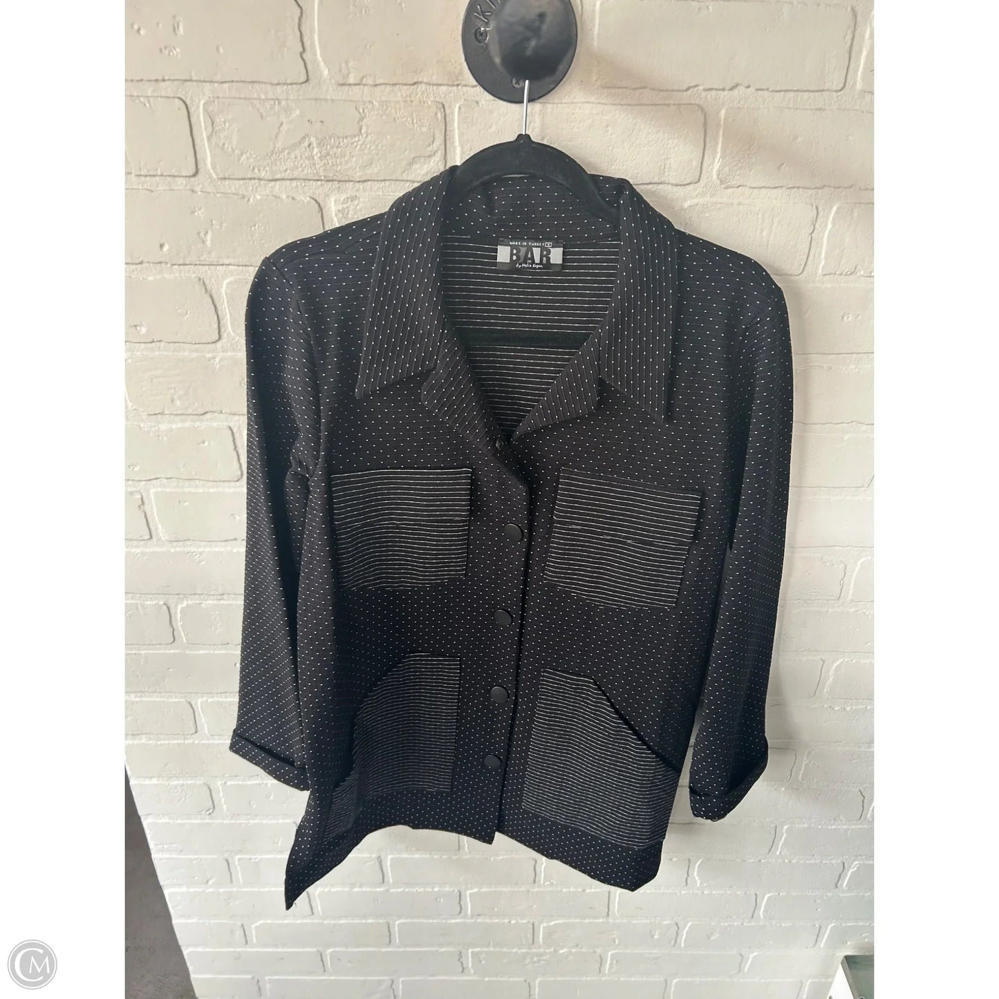 Blazer By Clothes Mentor In Black & White, Size: S