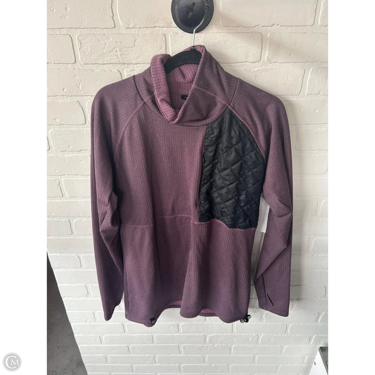 Athletic Top Long Sleeve Collar By Cmb In Purple, Size: Xl