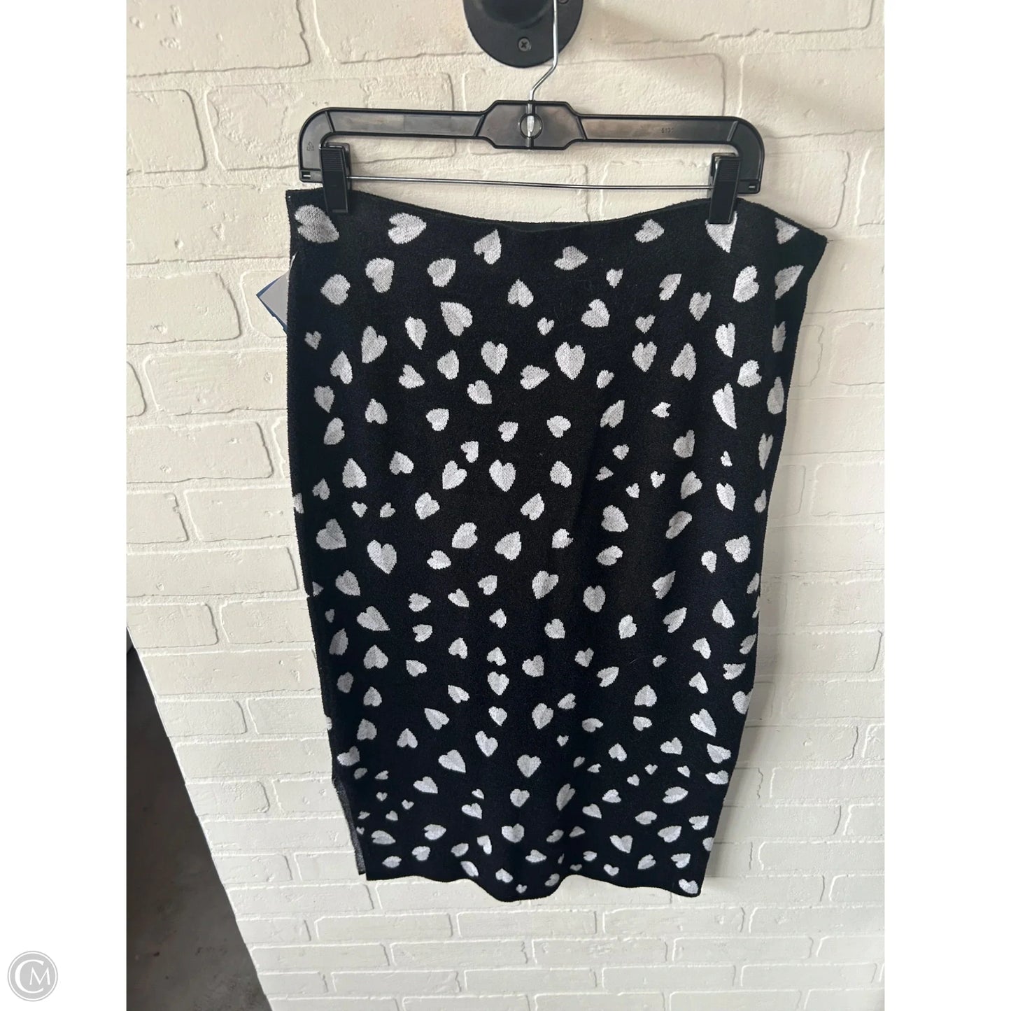 Skirt Midi By Ann Taylor In Black & White, Size: 12