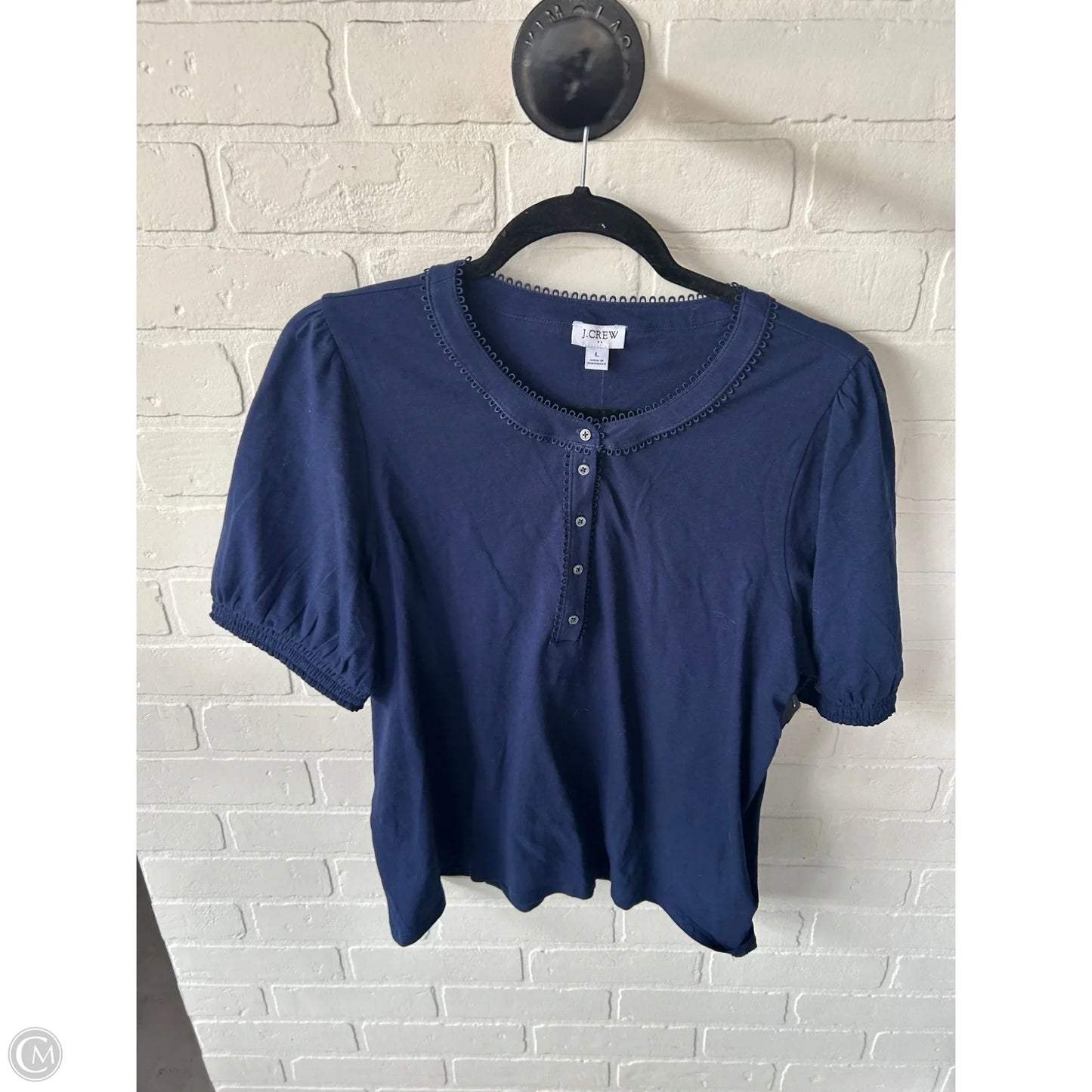 Top Short Sleeve By J. Crew In Blue, Size: L