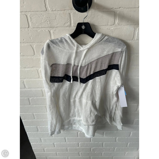 Top Long Sleeve By Weatherproof In Blue & White, Size: L