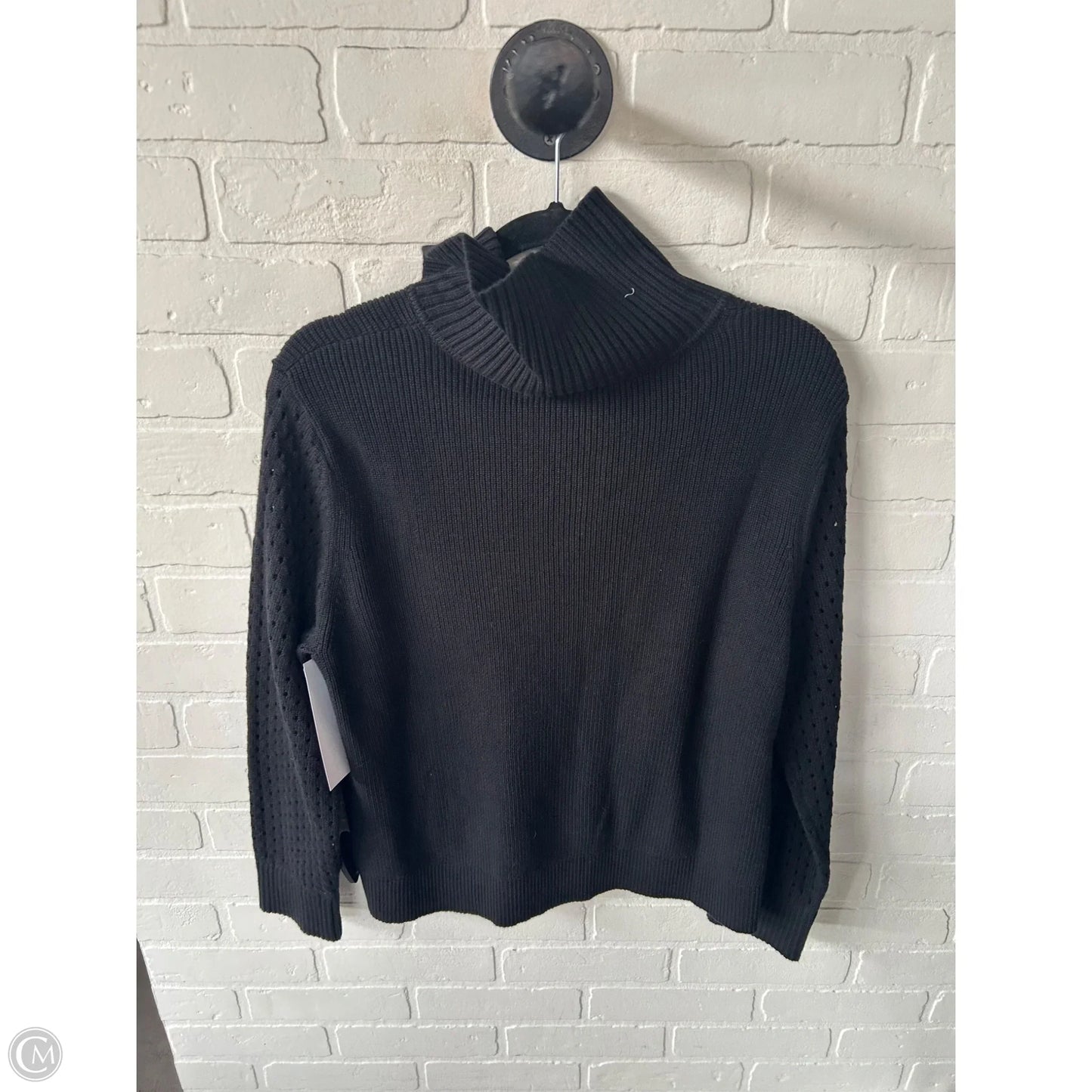 Sweater Cardigan By Talbots In Black, Size: L