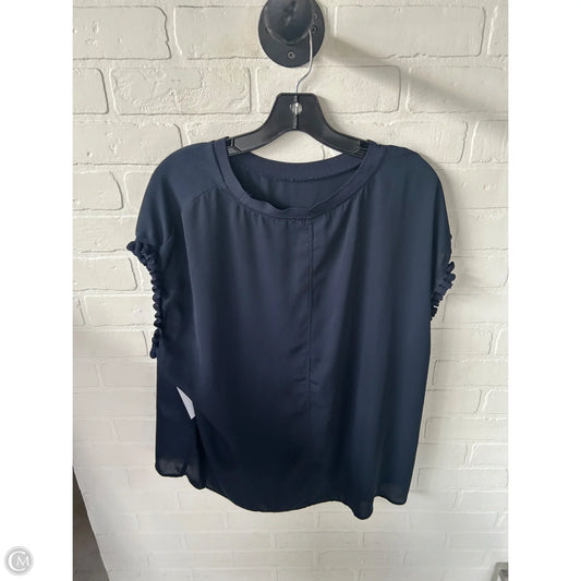 Top Sleeveless By Tahari In Navy, Size: 1x