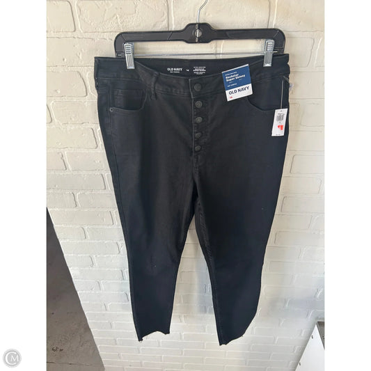 Jeans Skinny By Old Navy In Black Denim, Size: 14