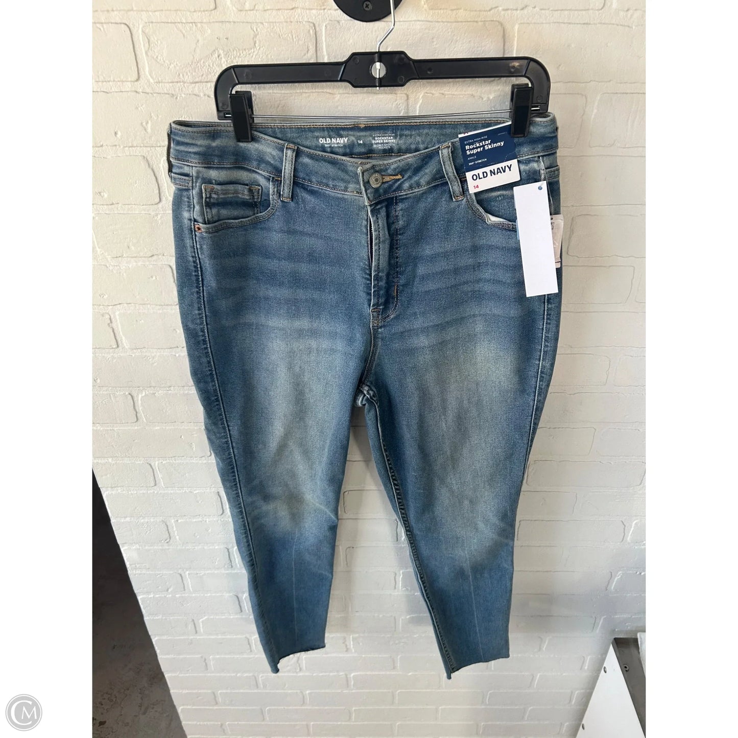Jeans Skinny By Old Navy In Blue Denim, Size: 14
