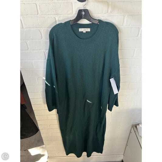 Dress Sweater By Loft In Green, Size: L