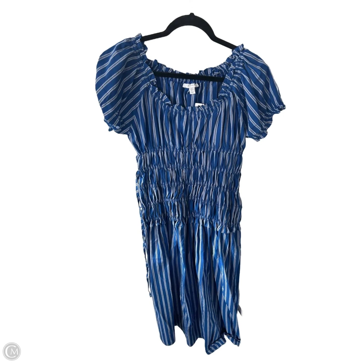 Dress Casual Maxi By Topshop In Blue & White, Size: M