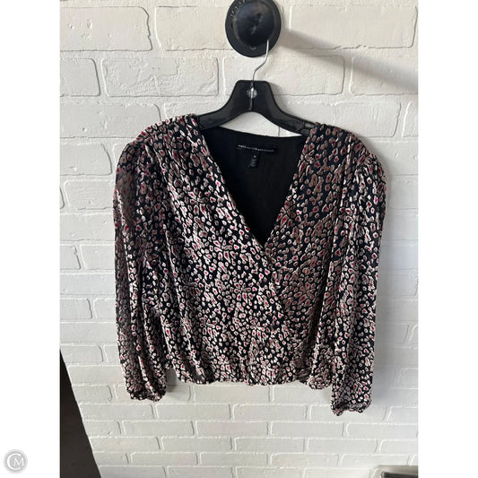 Top Long Sleeve By White House Black Market In Black & Tan, Size: M