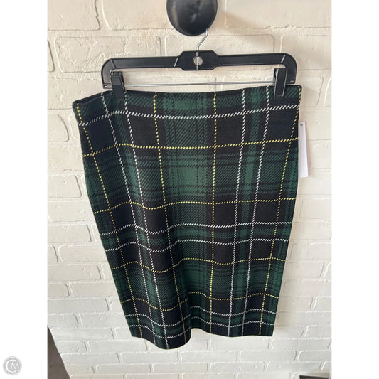 Skirt Midi By Ann Taylor In Black & Green, Size: 12
