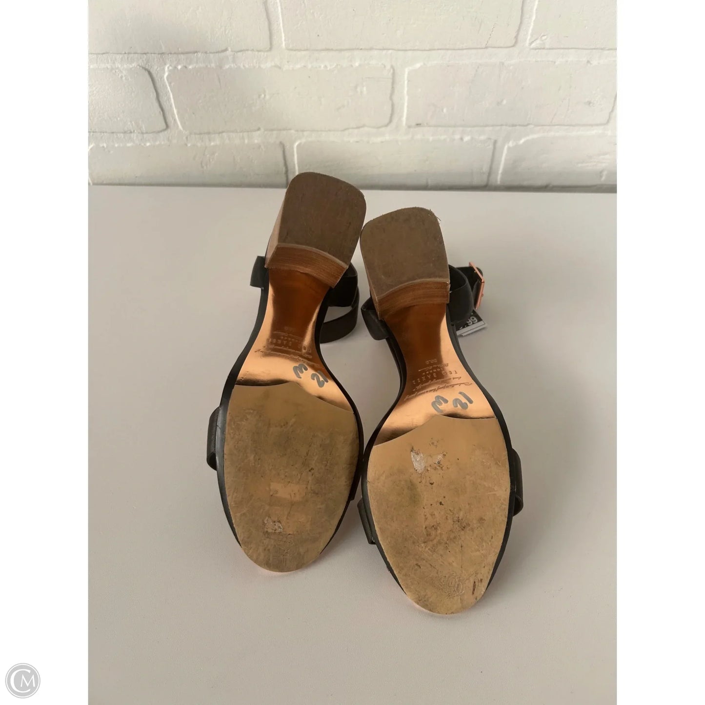 Sandals Heels Block By Ted Baker In Black, Size: 6.5