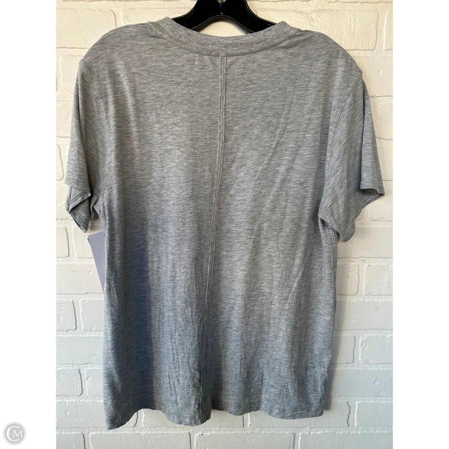 Athletic Top Short Sleeve By Lululemon In Grey, Size: S