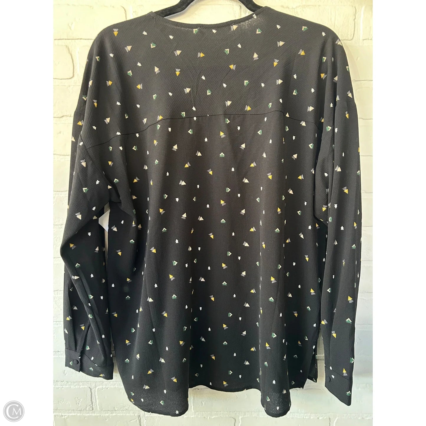 Top Long Sleeve By All In Favor In Black, Size: Xl