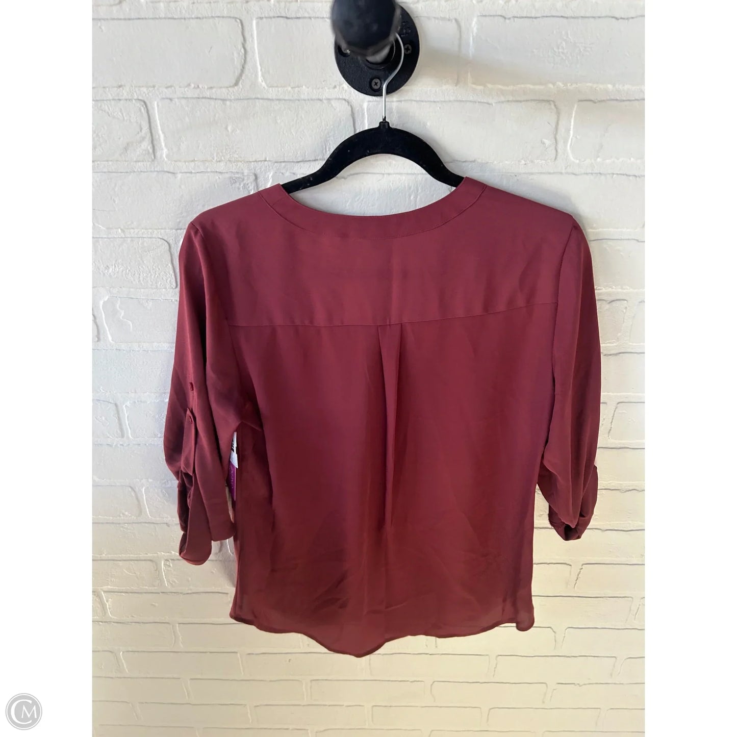 Top Long Sleeve By Express In Maroon, Size: S