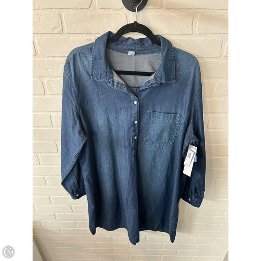Dress Casual Short By Old Navy In Blue Denim, Size: Xxl