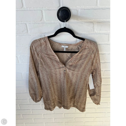 Top Long Sleeve By Joie In Brown, Size: Xs
