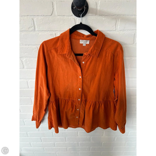 Top Long Sleeve By Loft In Orange, Size: S