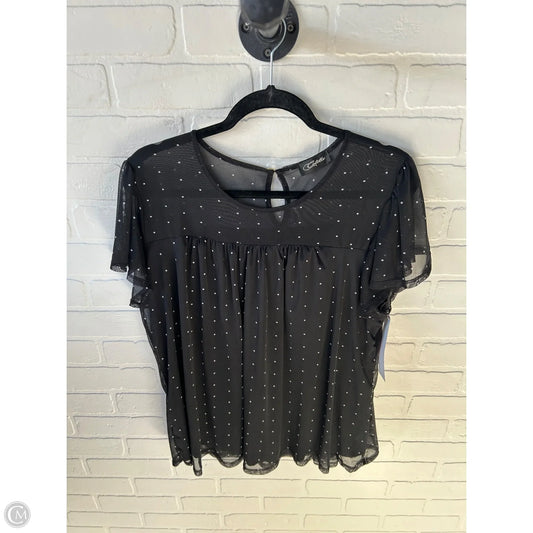 Top Short Sleeve By Clothes Mentor In Black & White, Size: Xl
