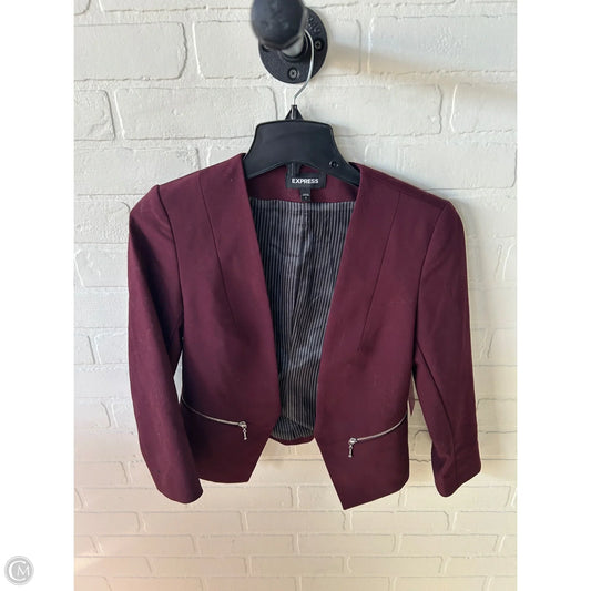 Blazer By Express In Purple, Size: Xs