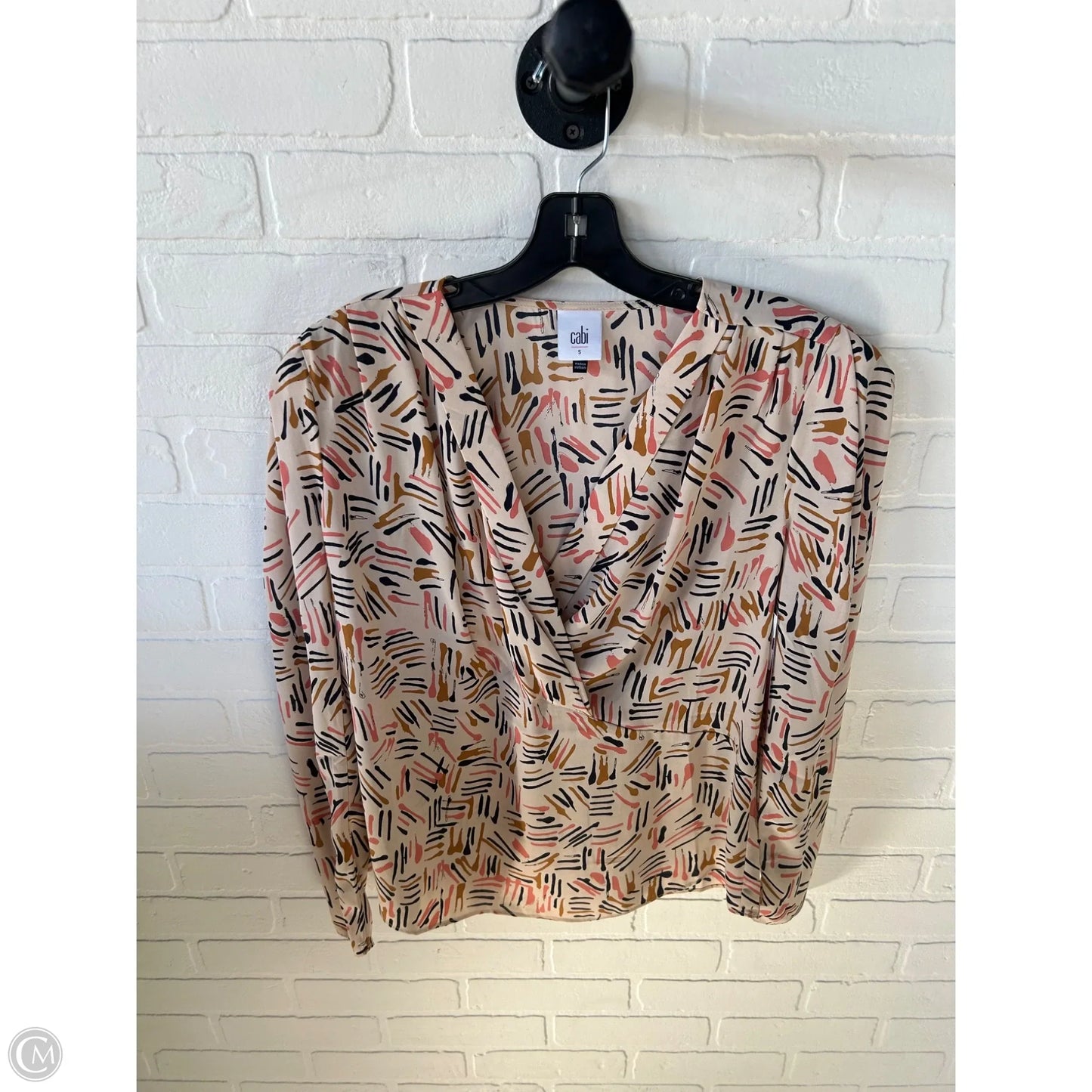 Top Long Sleeve By Cabi In Tan, Size: S