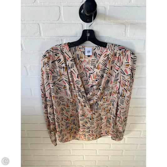 Top Long Sleeve By Cabi In Tan, Size: S