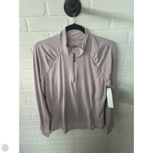 Athletic Top Long Sleeve Collar By Rbx In Pink, Size: L