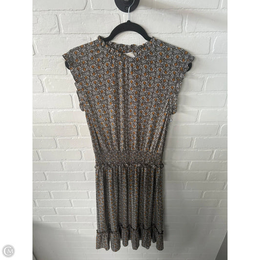 Dress Casual Midi By Michael By Michael Kors In Brown & White, Size: M
