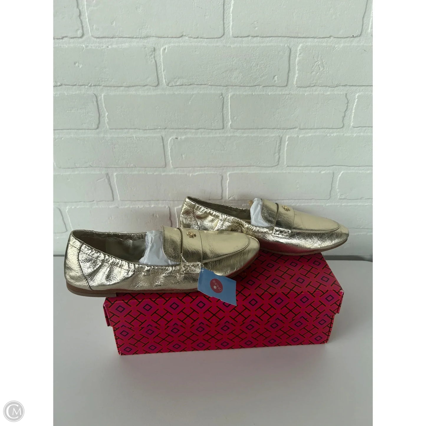 Shoes Designer By Tory Burch In Gold, Size: 7.5