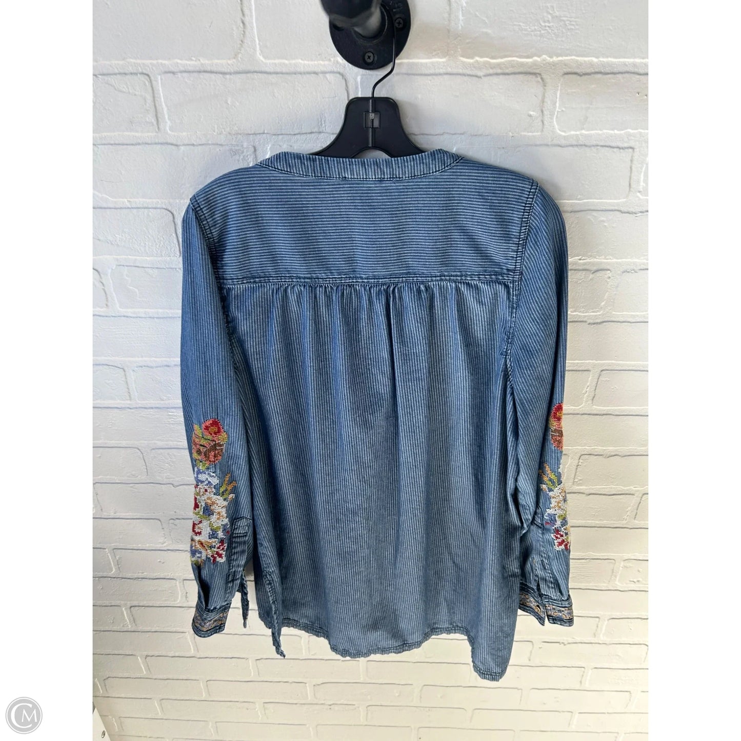 Top Long Sleeve By Sundance In Blue, Size: L