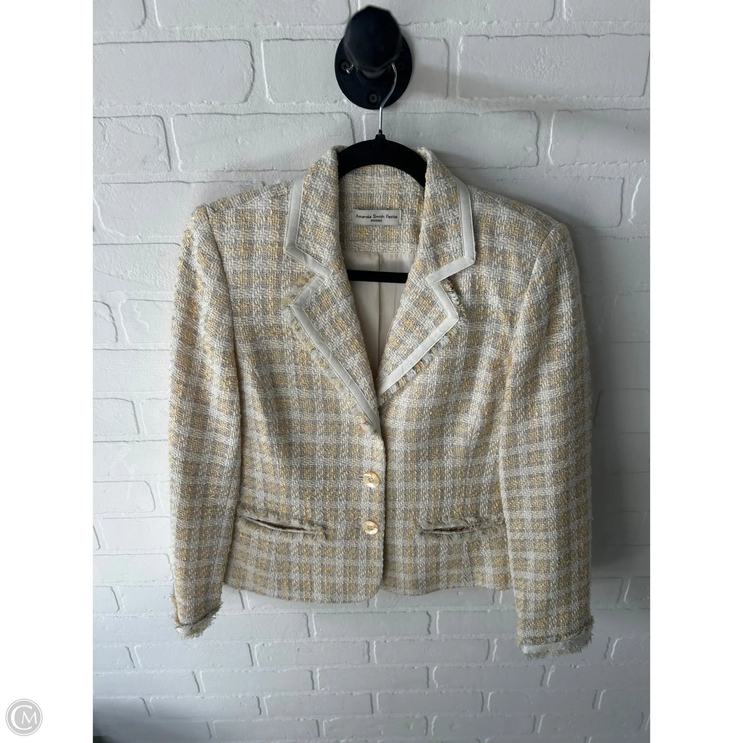Blazer By Amanda Smith In Yellow, Size: Sp