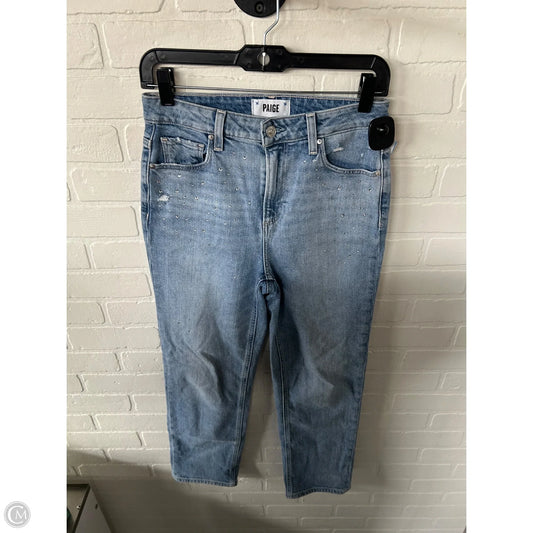 Jeans Straight By Paige In Blue Denim, Size: 2